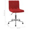 vidaXL Chaises pivotantes &agrave; manger lot de 2 Rouge bordeaux Velours