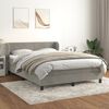 vidaXL Sommier &agrave; lattes de lit et matelas Gris clair 140x200cm Velours