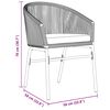 vidaXL Ensemble de salle &agrave; manger pour jardin 3 pcs Noir