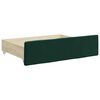 vidaXL Lit de jour avec gigogne et tiroirs vert fonc&eacute; 90x200cm velours