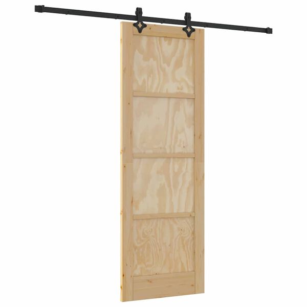 vidaXL Porte coulissante ORKDAL Marron 73,5 x 211 cm Pin massif