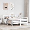 vidaXL Cadre de lit sans matelas blanc 135x190 cm bois de pin massif
