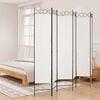 vidaXL Cloison de s&eacute;paration 6 panneaux Blanc 240x200 cm Tissu