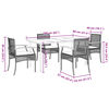 vidaXL Ensemble &agrave; manger de jardin avec coussins 5pcs Beige poly rotin