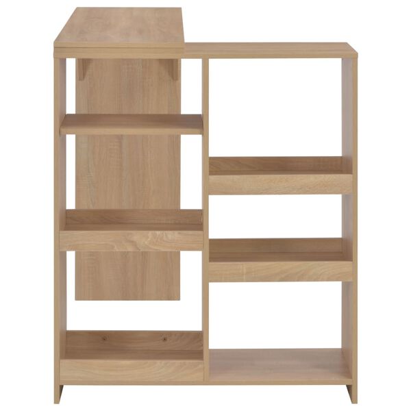 vidaXL Table de bar avec tablette amovible Chêne 138x39x110 cm