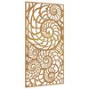 vidaXL Décoration murale de jardin 105x55 cm acier corten design coque