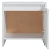 vidaXL Table de chevet blanc brillant 45x34x44,5 cm bois d&rsquo;ing&eacute;nierie