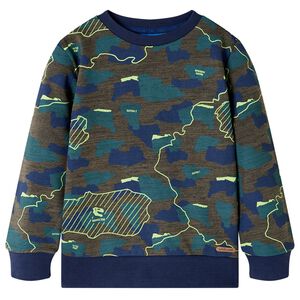 Sweatshirt pour enfants kaki fonc&eacute; 92