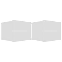 vidaXL Tables de chevet 2 pcs Blanc 40 x 30 x 30 cm Aggloméré