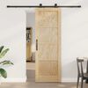 vidaXL Porte coulissante ORKDAL Marron 73,5 x 211 cm Pin massif