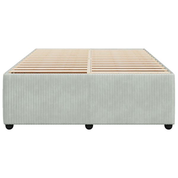 vidaXL Cadre de lit sans matelas gris clair 160x200 cm velours
