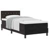 vidaXL Lit &agrave; ressorts avec matelas Noir 90 x 200 cm Velours
