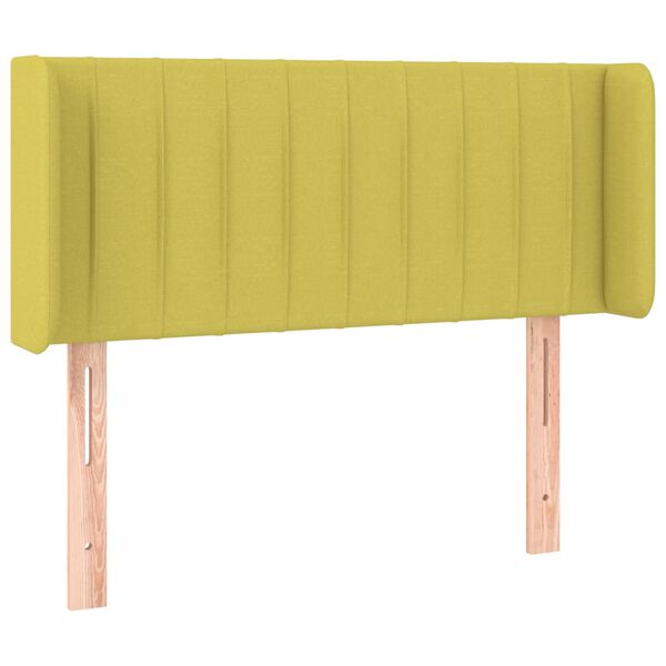 vidaXL T&ecirc;te de lit &agrave; LED Vert 103x16x78/88 cm Tissu