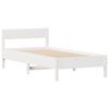 vidaXL Cadre de lit sans matelas blanc 75x190 cm bois de pin massif
