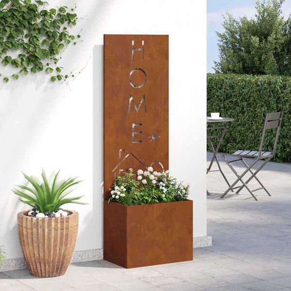 vidaXL &Eacute;cran de confidentialit&eacute; de jardin Fretwork Rouill&eacute; 50 x 140 cm