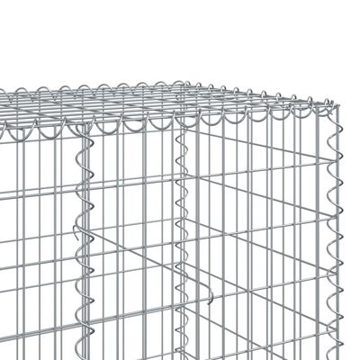 vidaXL Panier gabion avec couvercle 800x100x100 cm fer galvanisé