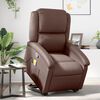 vidaXL Fauteuil inclinable de massage Marron Similicuir