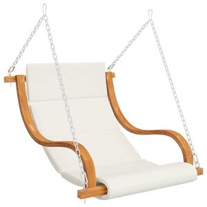vidaXL Balancelle sans balan&ccedil;oire et coussin Bois courb&eacute;
