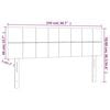 vidaXL T&ecirc;tes de lit Marron fonc&eacute; 144 x 5 x 78/88 cm Tissu