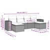 vidaXL Salon de jardin avec coussins 6 pcs marron r&eacute;sine tress&eacute;e
