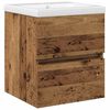 vidaXL Meuble de Lavabo de Salle de Bain Ch&ecirc;ne noir 80 x 39 x 62 cm