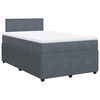 vidaXL Sommier &agrave; lattes de lit et matelas Gris fonc&eacute; 120x200cm Velours