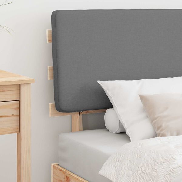 vidaXL Cadre de lit avec t&ecirc;te de lit rembourr&eacute;e Gris clair 80 x 200 cm