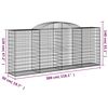 vidaXL Panier de gabions arqué 300x50x120/140 cm Fer galvanisé