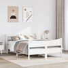 vidaXL Cadre de lit avec t&ecirc;te de lit blanc 120x190 cm bois pin massif