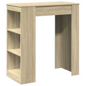 vidaXL Table de bar avec &eacute;tag&egrave;res ch&ecirc;ne sonoma bois d'ing&eacute;nierie