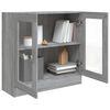 vidaXL Armoire &agrave; vitrine Sonoma gris 82,5x30,5x80 cm Bois d'ing&eacute;nierie
