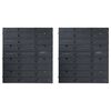 vidaXL Kit de bacs de stockage et panneaux muraux 34 pcs Rouge et noir