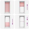 vidaXL Store pliss&eacute; rose 60x100 cm largeur du tissu 59,4 cm polyester