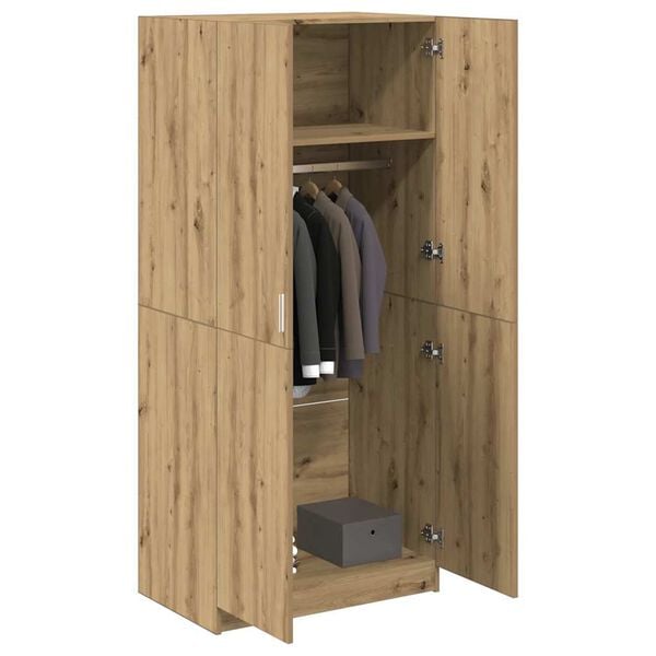 vidaXL Garde-robe chêne artisanal 80x52x180 cm bois d'ingénierie