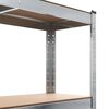 vidaXL &Eacute;tag&egrave;res de rangement 2 pcs Argent&eacute; 90x30x180 cm Acier et MDF