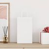 vidaXL Sacs en papier 50 pcs avec poign&eacute;es blanc 21x11x36 cm