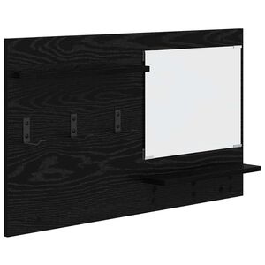vidaXL Porte-manteau mural Montage mural Ch&ecirc;ne noir 90 x 10 x 50 cm
