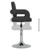 vidaXL Chaises pivotantes &agrave; manger lot de 6 noir similicuir