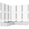vidaXL Cache-pot de jardin 5 pcs Blanc 120 x 120 x 125,5 cm Acier