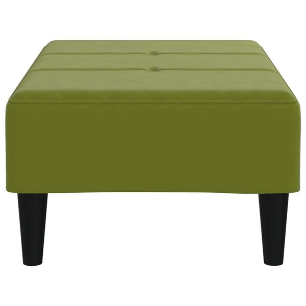 vidaXL Repose-pied Vert clair 78x56x32 cm Velours