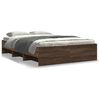 vidaXL Cadre de lit sans matelas ch&ecirc;ne marron 120x190 cm