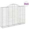 vidaXL Paniers &agrave; gabions arqu&eacute;s 14 pcs 200x30x140/160 cm Fer galvanis&eacute;