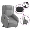 vidaXL Fauteuil de massage inclinable Gris clair Tissu