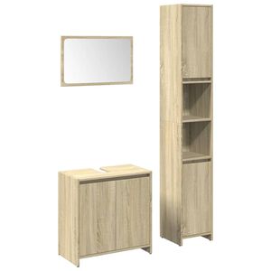 vidaXL Ensemble de meubles de salle de bain 3 pcs ch&ecirc;ne sonoma