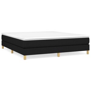 vidaXL Sommier &agrave; lattes de lit avec matelas Noir 160x200 cm Tissu