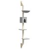 vidaXL Arbre &agrave; chat mural avec griffoir gris clair 187 cm