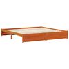 vidaXL Cadre de lit avec stockage 2 pcs Cire marron Bois de Pin Massif