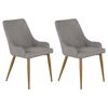 Venture Home Chaises &agrave; manger lot de 2 Plaza polyester gris et naturel