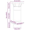 vidaXL Extension de Conduit Argent 35 x 35 x 65 cm Acier inoxydable
