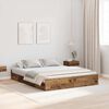 vidaXL Cadre de lit avec rangement Bois Ancien 160 x 200 cm